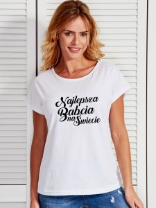 t-shirt damski z napisem