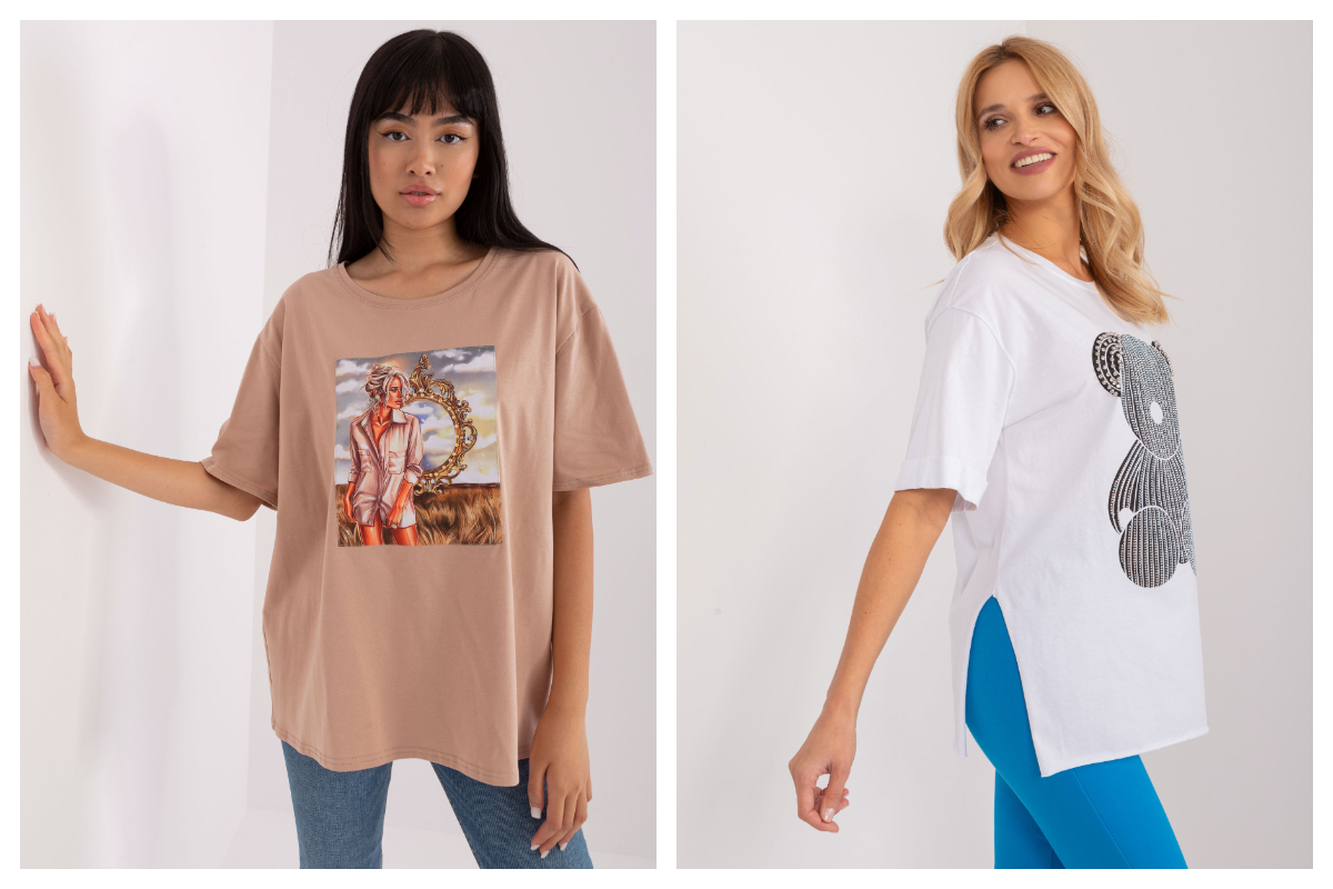 tani i modny t-shirt damski oversize na wiosnę w sklepie online